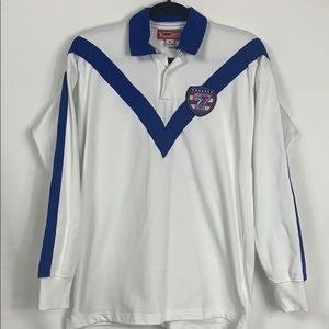 USA Sevens Rugby white/blue long sleeved shirt Sm